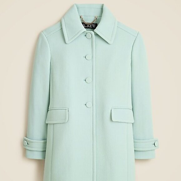 Salon coat in Italian double-cloth Item CN075 - Creme de MENTHE - Size 6 - Picture 1 of 3